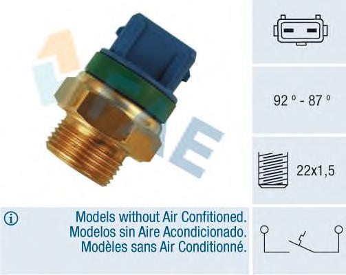 37680 FAE Sensor de temperatura do fluido de esfriamento (de ativação de ventilador do radiador)