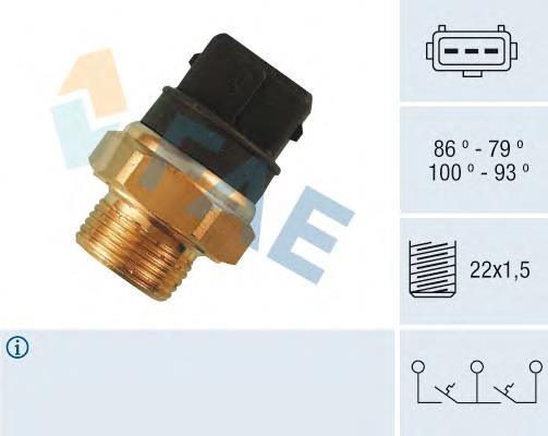 DBC10013 Jaguar Sensor de temperatura do fluido de esfriamento (de ativação de ventilador do radiador)