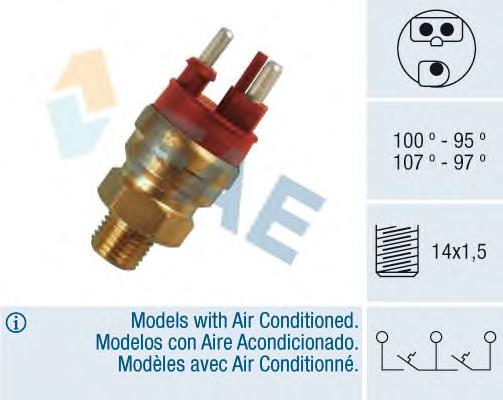 Sensor de temperatura do fluido de esfriamento (de ativação de ventilador do radiador) 0065454224 Mercedes