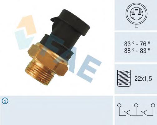 Compre 46413969 Fiat/Alfa/Lancia Sensor de temperatura do fluido de esfriamento (de ativação de ventilador do radiador)