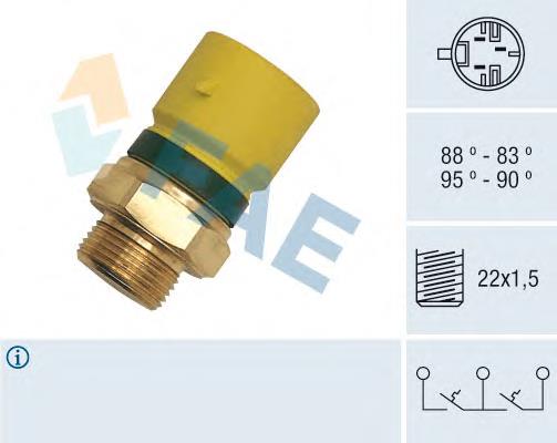 38210 FAE Sensor de temperatura do fluido de esfriamento (de ativação de ventilador do radiador)