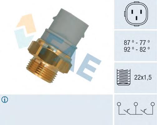 38160 FAE Sensor de temperatura do fluido de esfriamento (de ativação de ventilador do radiador)