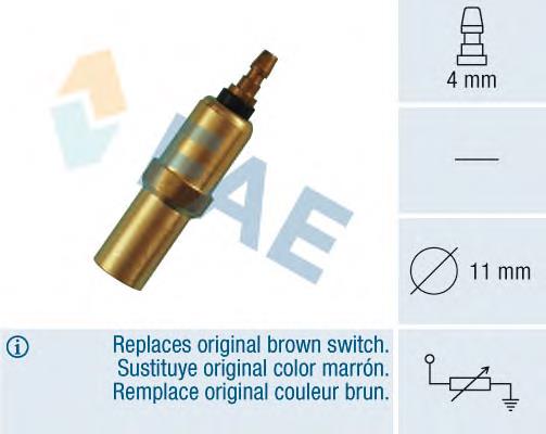 Sensor de temperatura do fluido de esfriamento 2508089900 Nissan/Infiniti
