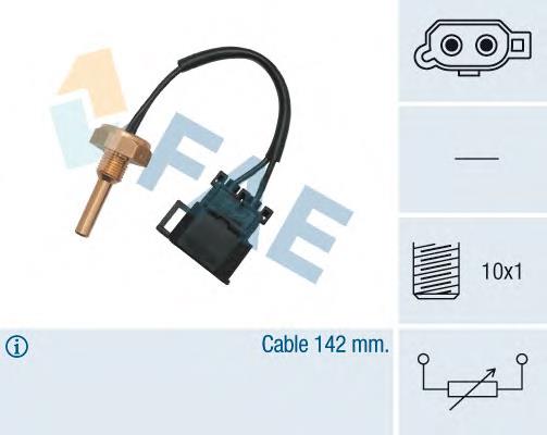 Sensor de temperatura do fluido de esfriamento 9186486 Volvo