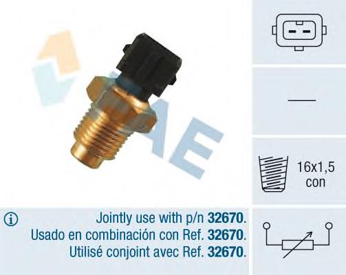 32540 FAE Sensor de temperatura do fluido de esfriamento