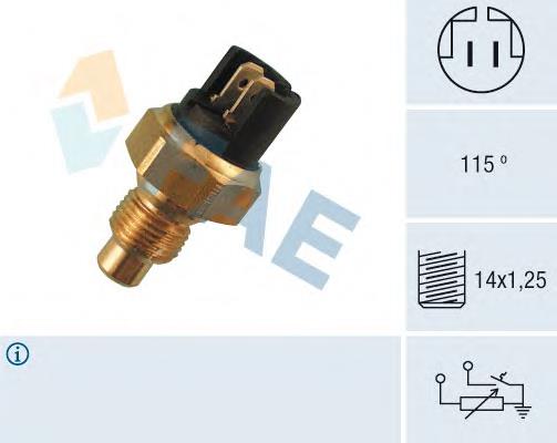 34010 FAE Sensor de temperatura do fluido de esfriamento