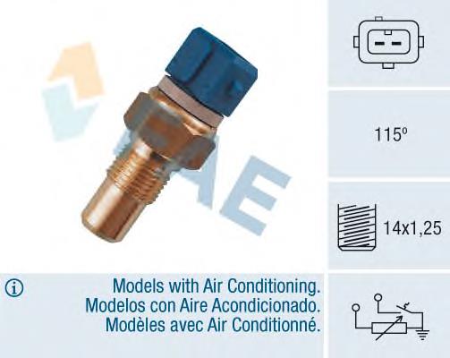 34110 FAE Sensor de temperatura do fluido de esfriamento
