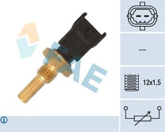 Sensor de temperatura do fluido de esfriamento 6238179 Opel