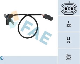 79024 FAE Sensor de posição (de revoluções) de cambota