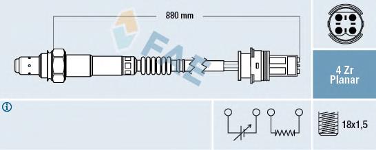 A0005406417 Mercedes Sonda lambda, sensor esquerdo de oxigênio até o catalisador