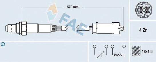 90156A2 Sidat Sonda lambda, sensor de oxigênio depois de catalisador
