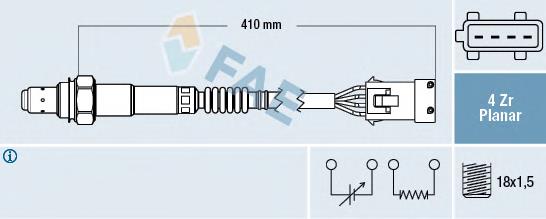 386 NGK Sonda lambda, sensor direito de oxigênio até o catalisador
