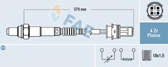 Sonda lambda, sensor de oxigênio depois de catalisador Delphi ES2036812B1