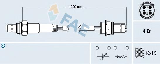 A0005409217 Mercedes Sonda lambda, sensor de oxigênio até o catalisador