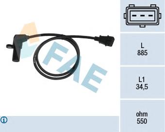 Sensor de posição (de revoluções) de cambota 366199 VALEO