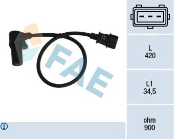 Sensor de posição (de revoluções) de cambota 281002102 Fiat/Alfa/Lancia