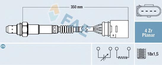 Sonda lambda, sensor de oxigênio depois de catalisador 022906262K VAG