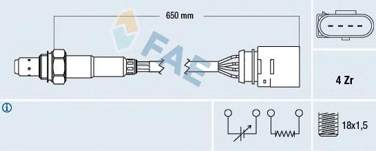 Sonda lambda, sensor de oxigênio depois de catalisador 435 NGK