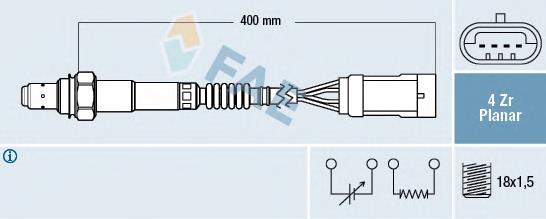 387 NGK Sonda lambda, sensor de oxigênio depois de catalisador