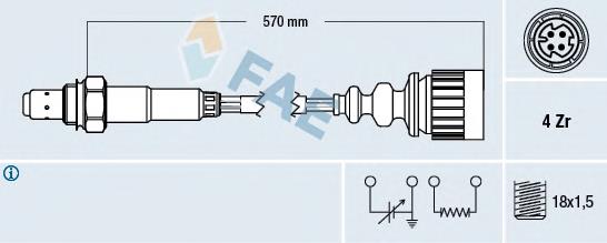 Sonda lambda, sensor de oxigênio 11781718510 BMW