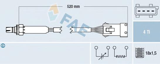 Sonda lambda, sensor de oxigênio 9207999 Volvo