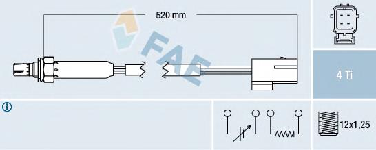 Sonda lambda, sensor de oxigênio 0475 NGK