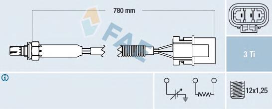 77010 FAE Sonda lambda, sensor de oxigênio até o catalisador