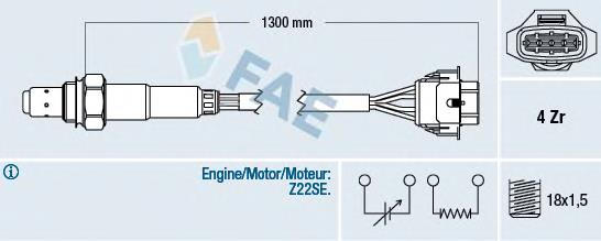 Sonda lambda, sensor de oxigênio depois de catalisador Opel 0855371