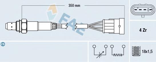 77217 FAE Sonda lambda, sensor de oxigênio até o catalisador