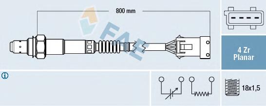 9186934 Volvo Sonda lambda, sensor de oxigênio até o catalisador