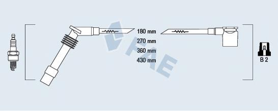 1612608 Opel Fios de alta voltagem, kit