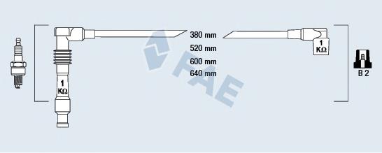 85080 FAE Fios de alta voltagem, kit