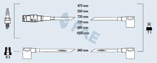 85050 FAE Fios de alta voltagem, kit