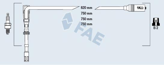 85065 FAE Fios de alta voltagem, kit