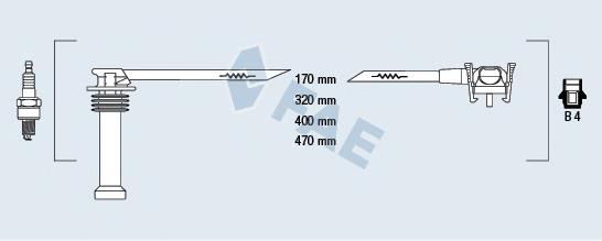 Fios de alta voltagem, kit 4148 EFI