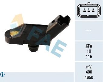 15011 FAE Sensor de pressão no coletor de admissão, MAP