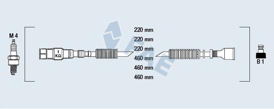 83995 FAE Fios de alta voltagem, kit