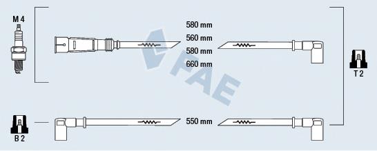85020 FAE Fios de alta voltagem, kit