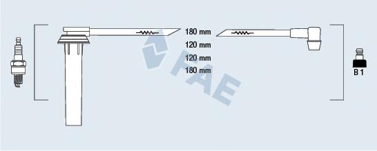 83981 FAE Fios de alta voltagem, kit