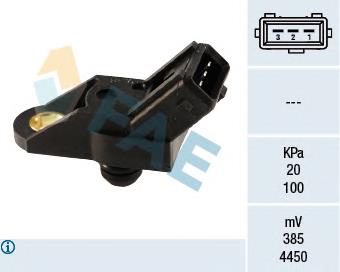 92952 NGK Sensor de pressão no coletor de admissão, MAP