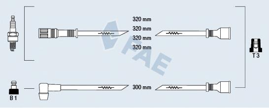 85200 FAE Fios de alta voltagem, kit