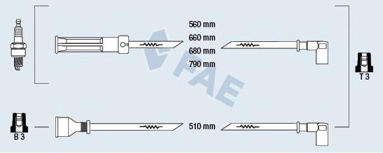85350 FAE Fios de alta voltagem, kit