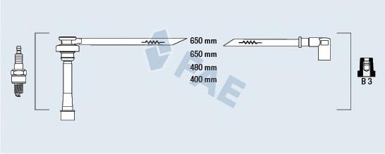 MD183124 Mitsubishi Fios de alta voltagem, kit
