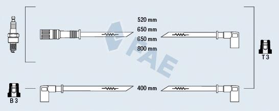 21113707080 Lada Fios de alta voltagem, kit