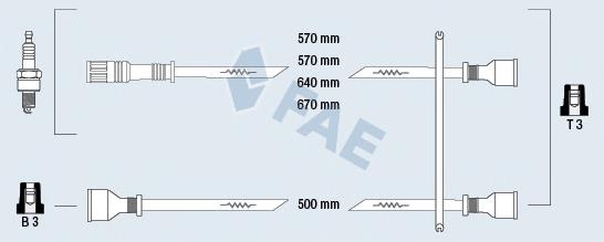 949 NGK Fios de alta voltagem, kit