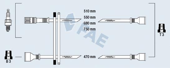 83060 FAE Fios de alta voltagem, kit