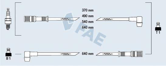 Fios de alta voltagem, kit XC302 QUINTON HAZELL