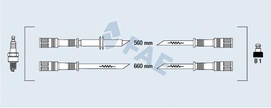 83300 FAE Fios de alta voltagem, kit