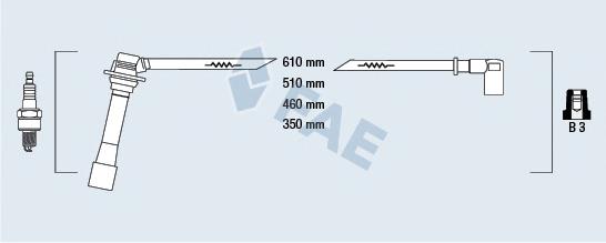 83261 FAE Fios de alta voltagem, kit