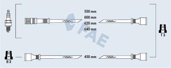 83270 FAE Fios de alta voltagem, kit